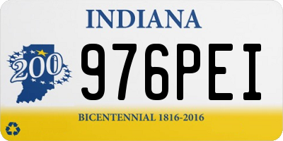 IN license plate 976PEI
