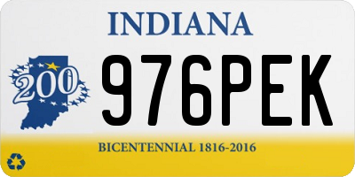 IN license plate 976PEK