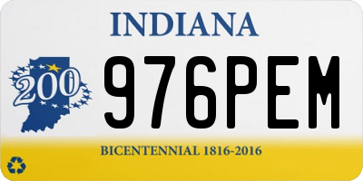 IN license plate 976PEM