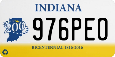 IN license plate 976PEO