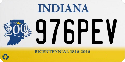 IN license plate 976PEV