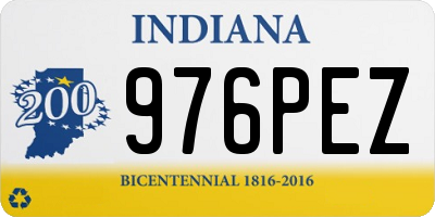 IN license plate 976PEZ