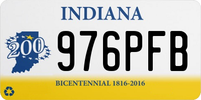 IN license plate 976PFB