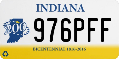 IN license plate 976PFF