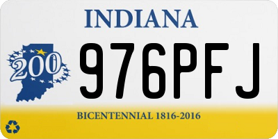 IN license plate 976PFJ
