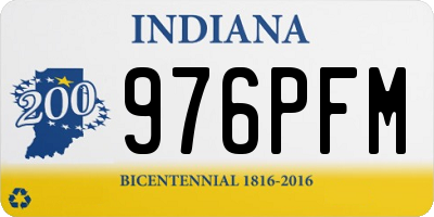 IN license plate 976PFM