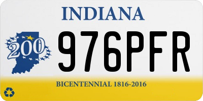 IN license plate 976PFR