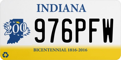 IN license plate 976PFW