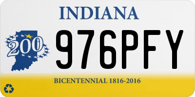 IN license plate 976PFY