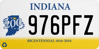 IN license plate 976PFZ