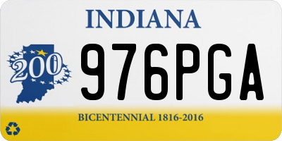 IN license plate 976PGA