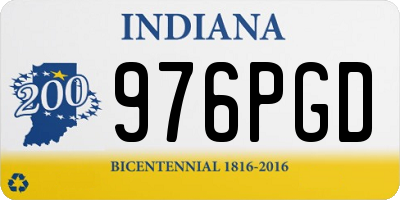 IN license plate 976PGD