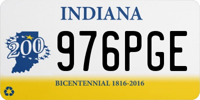 IN license plate 976PGE