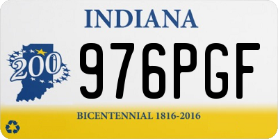 IN license plate 976PGF
