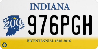 IN license plate 976PGH