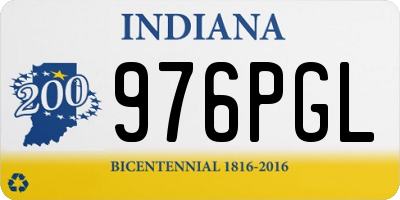 IN license plate 976PGL
