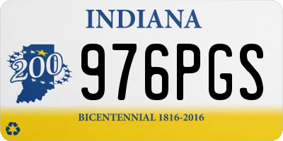 IN license plate 976PGS