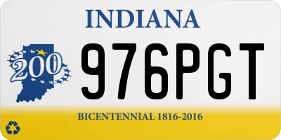 IN license plate 976PGT