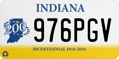 IN license plate 976PGV