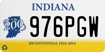 IN license plate 976PGW