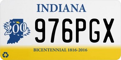 IN license plate 976PGX