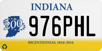IN license plate 976PHL