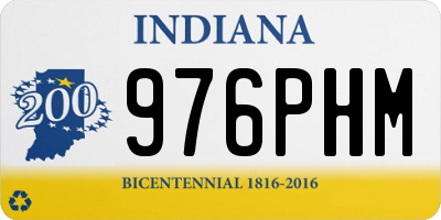 IN license plate 976PHM