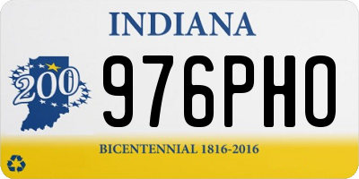 IN license plate 976PHO