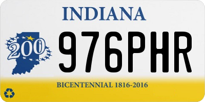 IN license plate 976PHR