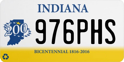 IN license plate 976PHS