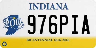 IN license plate 976PIA