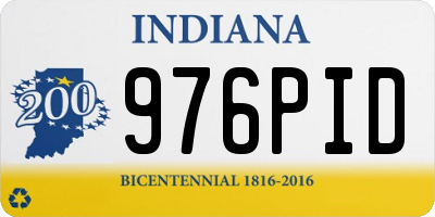 IN license plate 976PID