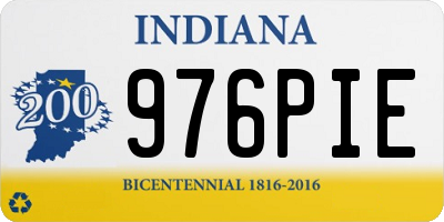 IN license plate 976PIE