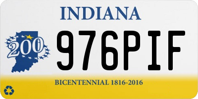 IN license plate 976PIF