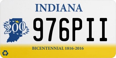 IN license plate 976PII