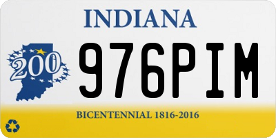 IN license plate 976PIM