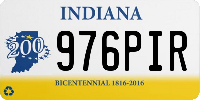 IN license plate 976PIR