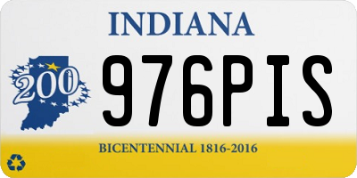 IN license plate 976PIS