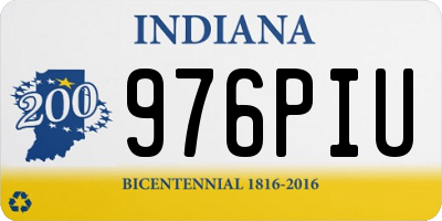 IN license plate 976PIU