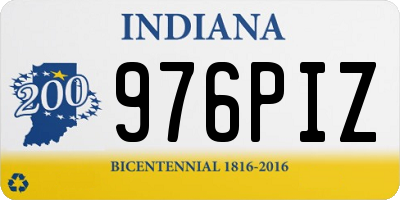 IN license plate 976PIZ