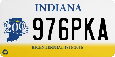 IN license plate 976PKA
