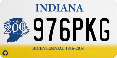 IN license plate 976PKG