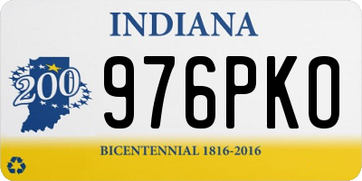 IN license plate 976PKO