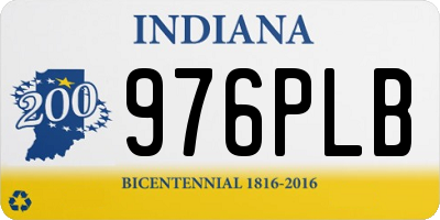 IN license plate 976PLB