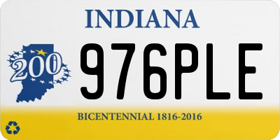 IN license plate 976PLE