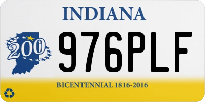 IN license plate 976PLF