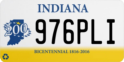 IN license plate 976PLI