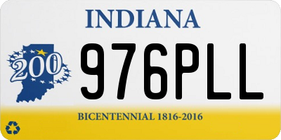 IN license plate 976PLL