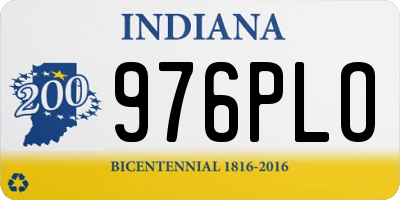 IN license plate 976PLO