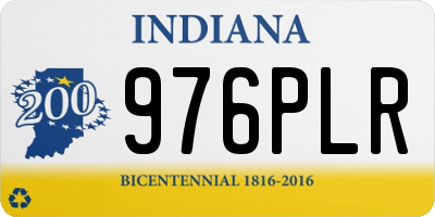 IN license plate 976PLR